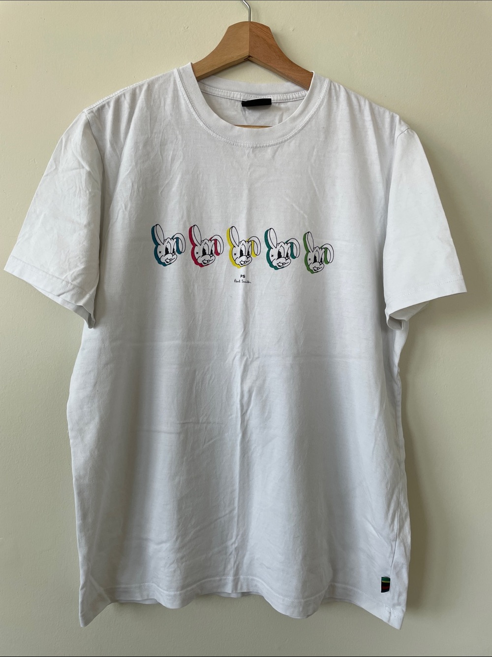 Paul Smith White Tee with Multicolor Bunny Heads